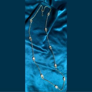 Kendra Scott Kelsie Station Necklace Gold Chain – Classic Statement Jewelry